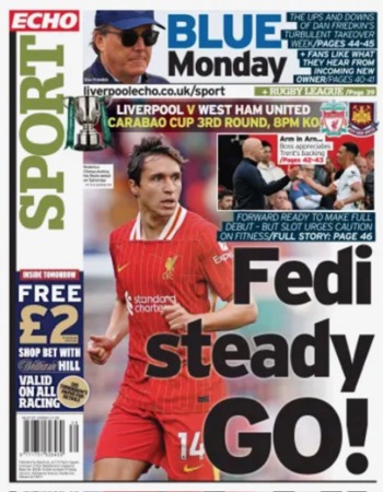 Liverpool Echo Backpage (Before match)