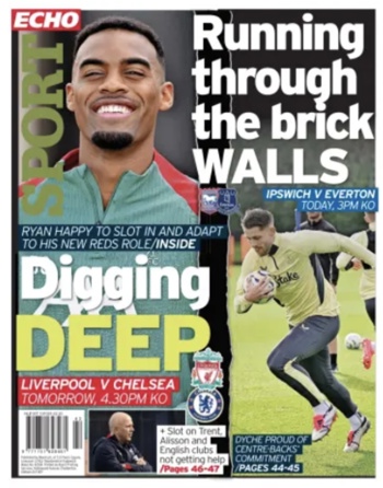 Liverpool Echo Backpage (Before match)