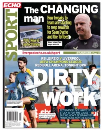 Liverpool Echo Backpage (Before match)