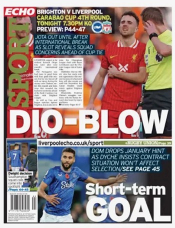 Liverpool Echo Backpage (Before match)