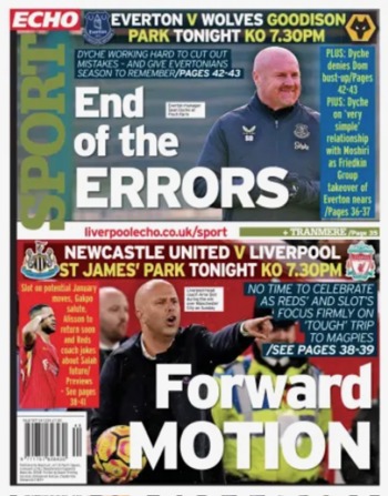 Liverpool Echo Backpage (Before match)