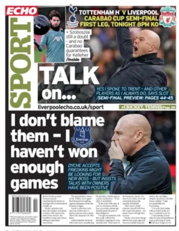 Liverpool Echo Backpage (Before match)