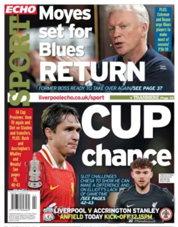 Liverpool Echo Backpage (Before match)