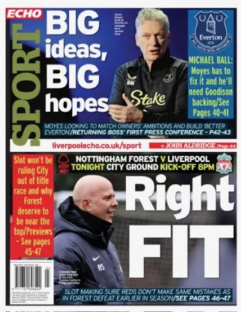 Liverpool Echo Backpage (Before match)