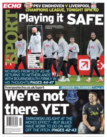 Liverpool Echo Backpage (Before match)