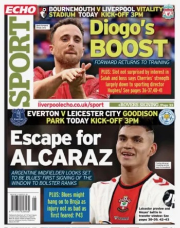 Liverpool Echo Backpage (Before match)