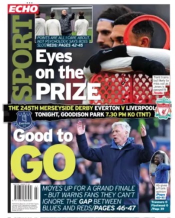 Liverpool Echo Backpage (Before match)