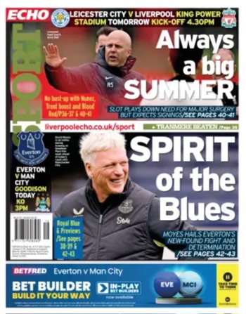 Liverpool Echo Backpage (Before match)