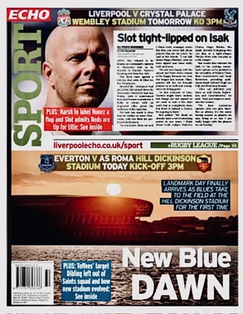 Liverpool Echo Backpage (Before match)