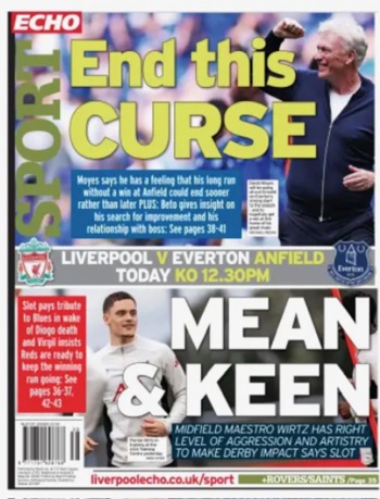 Liverpool Echo Backpage (Before match)