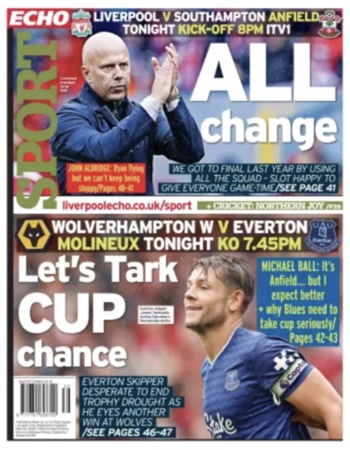 Liverpool Echo Backpage (Before match)