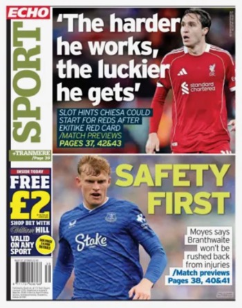 Liverpool Echo Backpage (Before match)