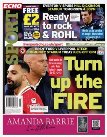 Liverpool Echo Backpage (Before match)