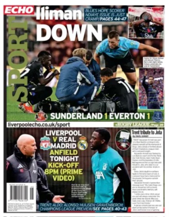 Liverpool Echo Backpage (Before match)