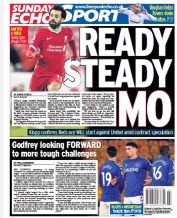 Liverpool Echo Backpage (Before match)