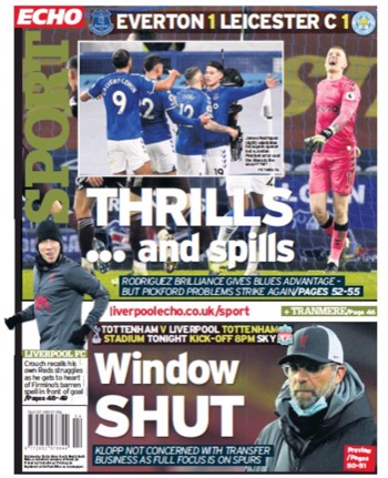 Liverpool Echo Backpage (Before match)