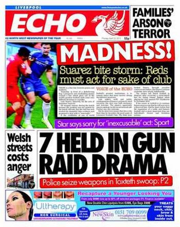 Liverpool Echo Frontpage