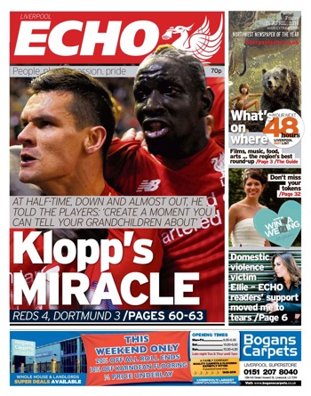 Liverpool Echo Frontpage