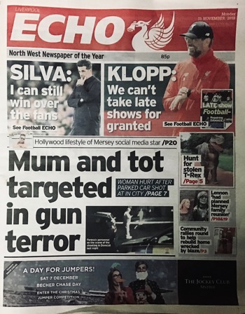 Liverpool Echo Frontpage