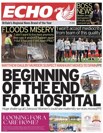 Liverpool Echo Frontpage (Before match)