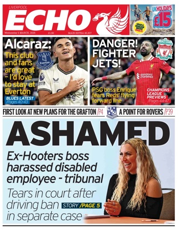 Liverpool Echo Frontpage (Before match)