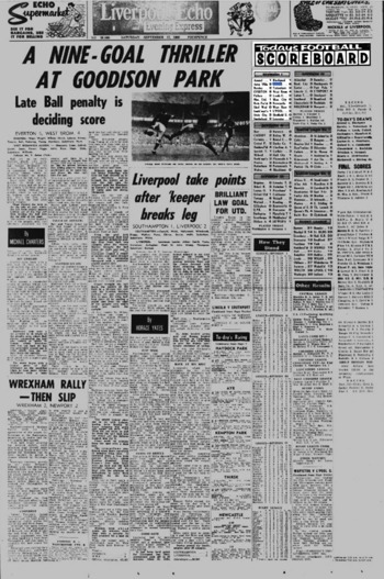 Liverpool Echo Frontpage