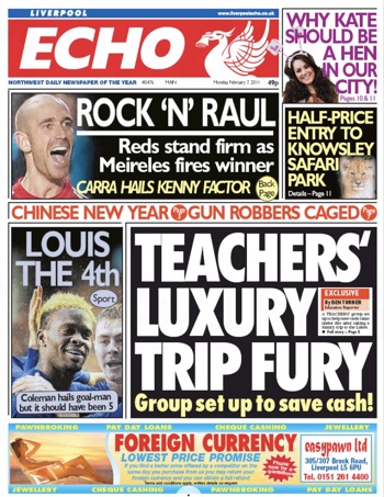 Liverpool Echo Frontpage
