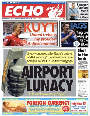 Liverpool Echo Frontpage