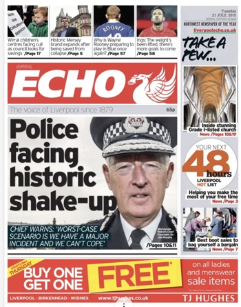 Liverpool Echo Frontpage