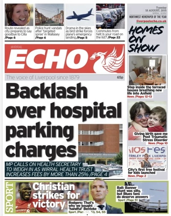 Liverpool Echo Frontpage
