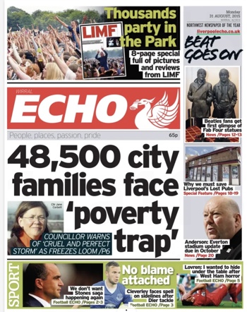 Liverpool Echo Frontpage