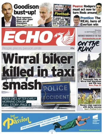 Liverpool Echo Frontpage