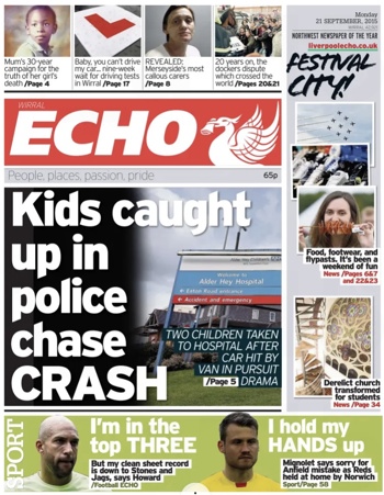 Liverpool Echo Frontpage