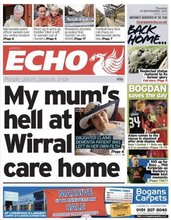 Liverpool Echo Frontpage