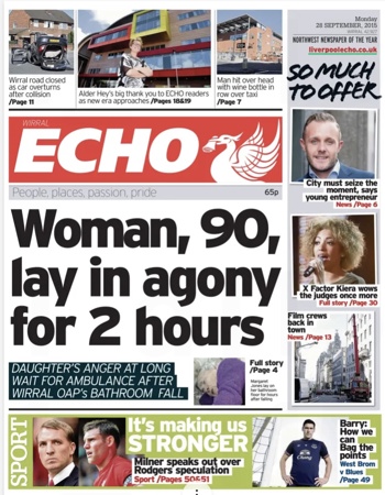 Liverpool Echo Frontpage