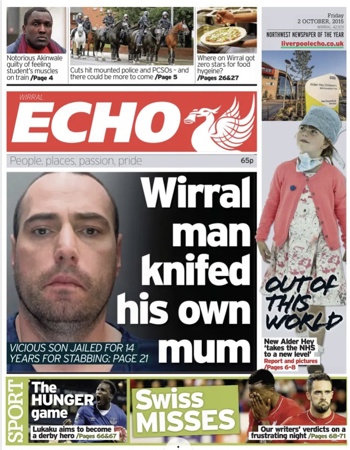 Liverpool Echo Frontpage