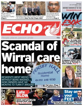 Liverpool Echo Frontpage