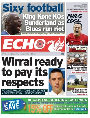 Liverpool Echo Frontpage