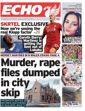 Liverpool Echo Frontpage