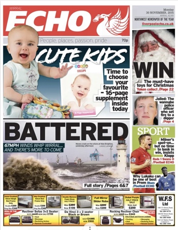 Liverpool Echo Frontpage