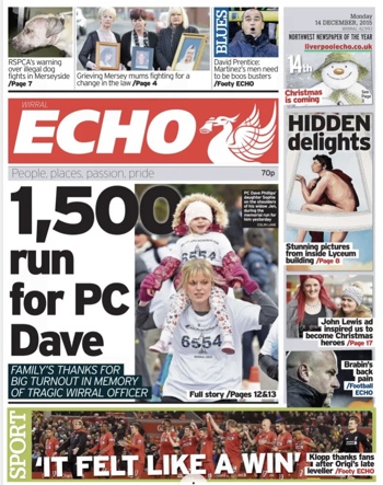 Liverpool Echo Frontpage
