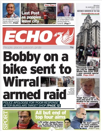 Liverpool Echo Frontpage