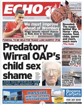 Liverpool Echo Frontpage