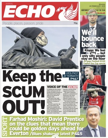 Liverpool Echo Frontpage