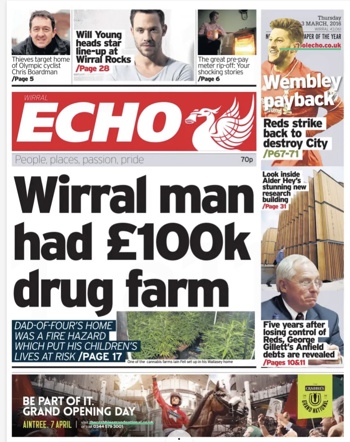 Liverpool Echo Frontpage