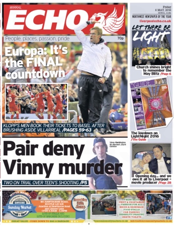 Liverpool Echo Frontpage