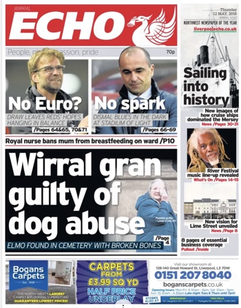 Liverpool Echo Frontpage