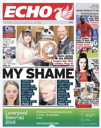 Liverpool Echo Frontpage