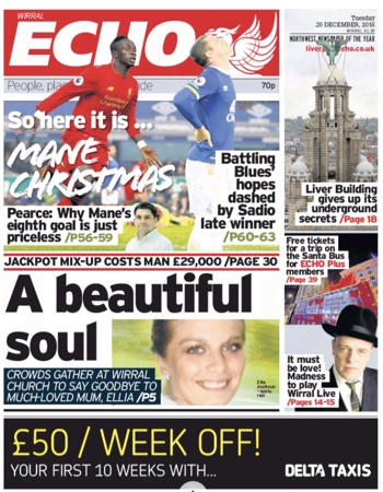 Liverpool Echo Frontpage