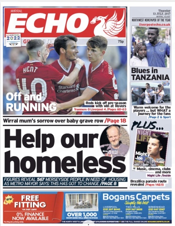 Liverpool Echo Frontpage